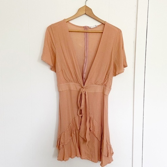 Sage Sunday‎ Beach Club dress blush polka dot L - Picture 3 of 11